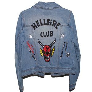 Custom painted jacket hand painted denim jacket Handmade jacket Stranger Things